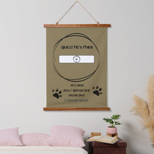 Custom Pet Memorial Photo Wall Tapestry (Bedroom)