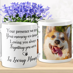 Custom Pet Memorial Poem Dog Sympathy Photo Coffee Mug