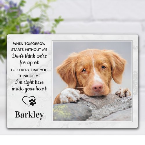 Custom Pet Memorial _ Remembrance Dog Photo Plaque