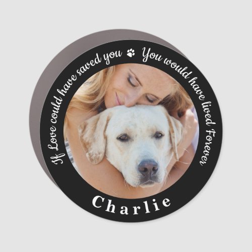 Custom Pet Memorial Sympathy Keepsake Dog Photo Car Magnet