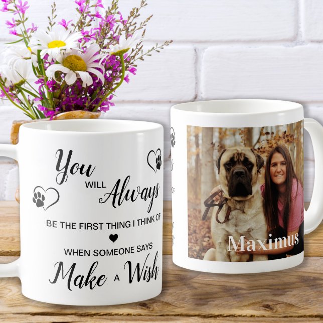 Custom Pet Memorial Sympathy Remembrance Dog Photo Coffee Mug