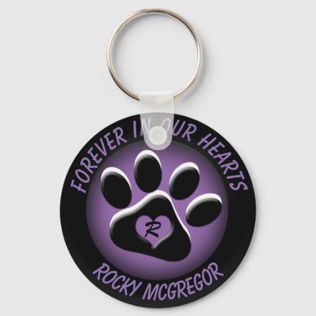 Custom Pet Memorial With Changable Colors Keychain