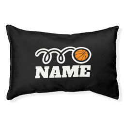 Custom pet name black basketball sports dog bed