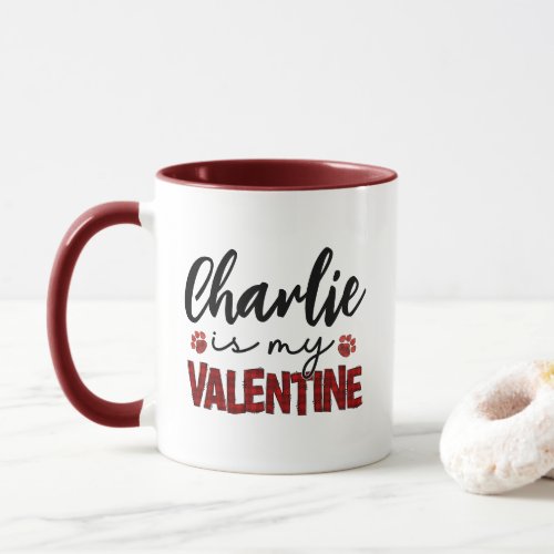 Custom Pet Name Dog Cat Valentines Day Pet Gift Mug