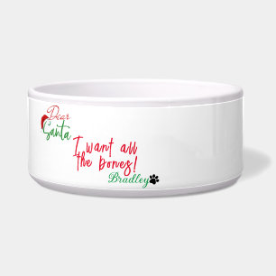 Custom Pet Name Food Bowl - Christmas Pet Gift