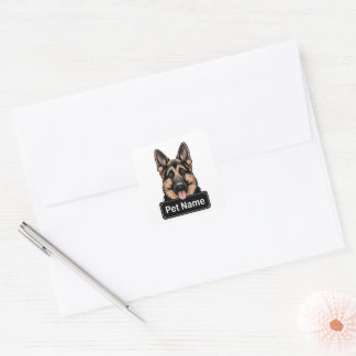 Custom Pet Name German Shepherd Sticker - Personal
