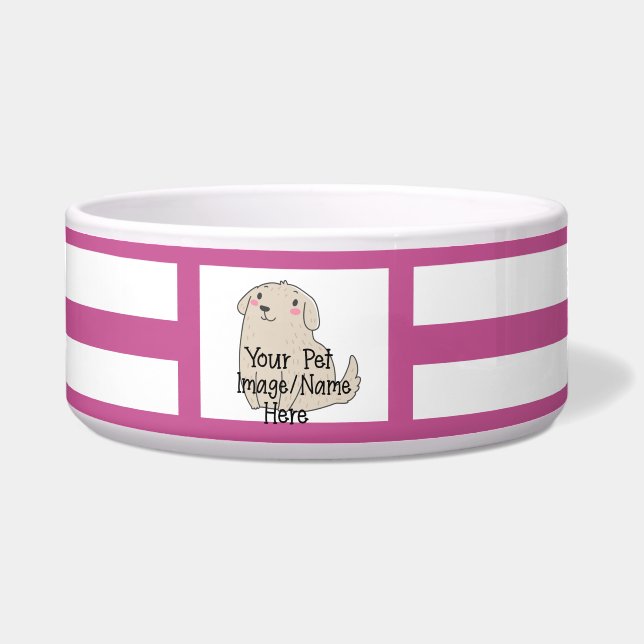 Custom Pet Name Personalized Pet Food Bowl (Front)