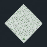 Custom Pet Name Shamrock St Patricks Day Bandana<br><div class="desc">Adorable St. Patrick's Day custom bandana for a small pet.
Features a cute pattern of hand-drawn green clovers and little green hearts on a tiny pink and green gingham background and a customizable Name on one corner.</div>