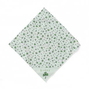 Custom Pet Name Shamrock St Patricks Day Bandana