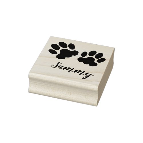 Custom Pet Name Stamp custom pet stamp paw print Rubber Stamp