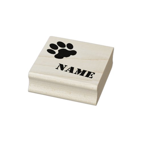 Custom Pet Name Stamp custom pet stamp paw print Rubber Stamp