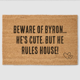 Custom Pet Name Welcome Fiber Doormat