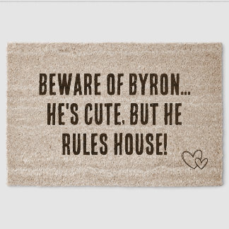 Custom Pet Name Welcome  Fiber Doormat