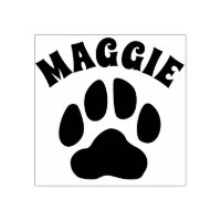 Custom Pet Name with Dog Paw Print Personalized