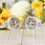 Custom Pet Or Family Photo Personalized Cufflinks<br><div class="desc">Upload a photo, and easily create your personalized cufflinks. You can TRANSFER this DESIGN on other Zazzle products and adjust it to fit most of the Zazzle items. Standard Studio designs are made in high-resolution vector graphics for a professional print. Thank you for choosing our designs and stopping by Standard...</div>