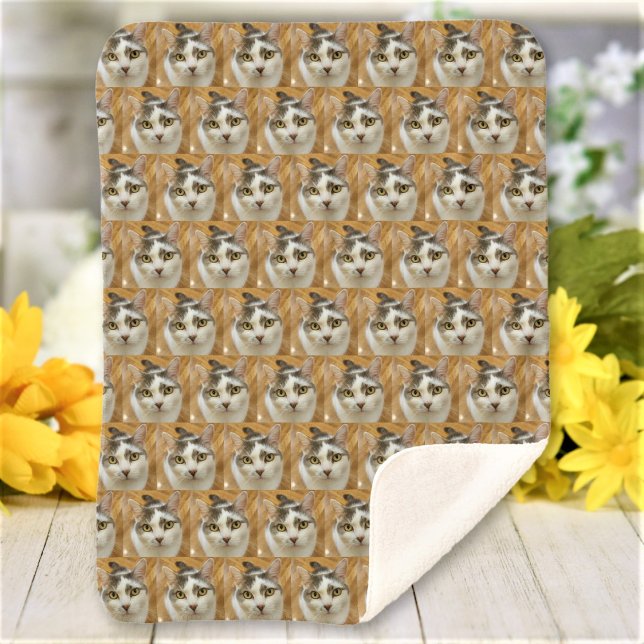 Custom Pet or Family Photo Personalized Sherpa Blanket (Creator Uploaded)
