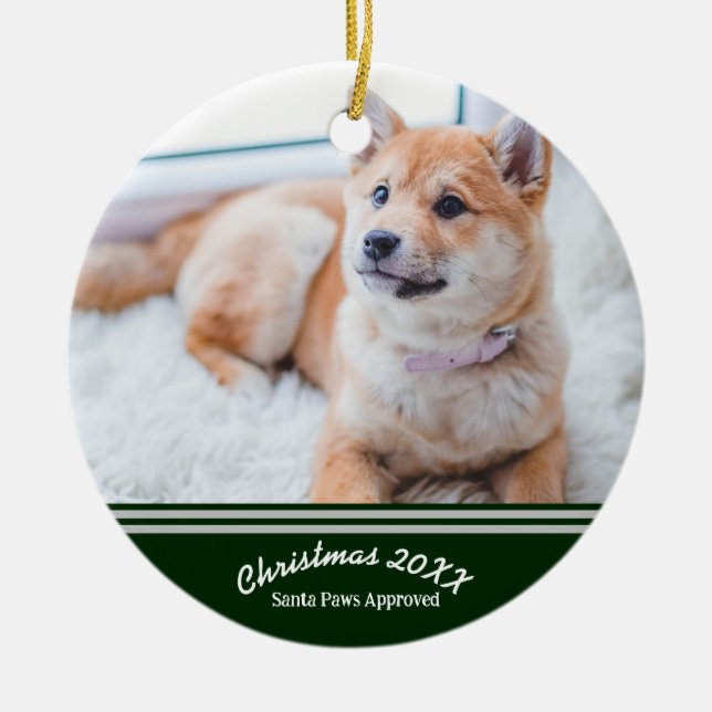 Custom Pet Ornament - Personalized Photo Keepsake! (Front)