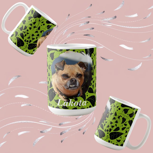 Custom Pet Parent Mug with Green & Black Plant  (Creator Uploaded)