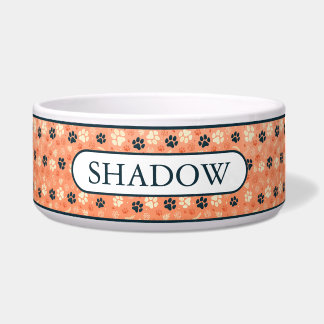 Custom Pet Paws Pattern Bowl