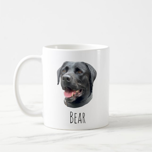 Custom Pet Personalized Dog Face Gift Mug (Left)