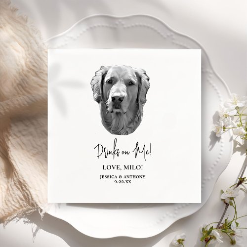 Custom Pet Personalized Drinks On Me Napkins