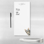 Custom Pet Personalized Magnetic Notepad<br><div class="desc">This personalized magnetic notepad features a picture of your adorable puppy. It’s perfect for pet owners and dog enthusiasts who appreciate stylish stationery. You can customize the text at the top to add a unique touch, making it ideal for journaling, note-taking, or as a thoughtful gift. Complementary items also available....</div>