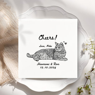 Custom Pet Personalized Simple Wedding Napkins