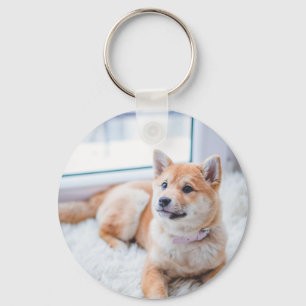 Custom Pet Photo 2 Sided Keychain