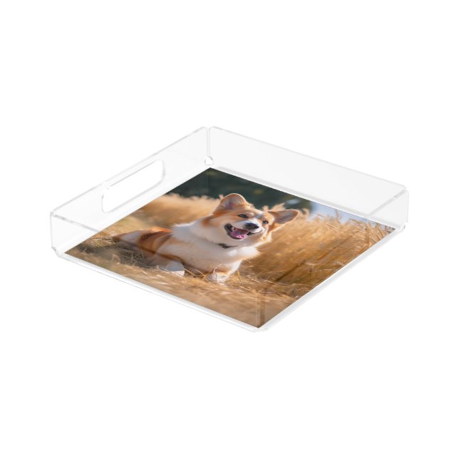 Custom Pet Photo Acrylic Tray (Angled)