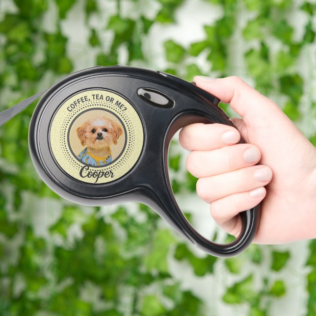Custom Pet Photo and Name Retractable Leash (Hand)