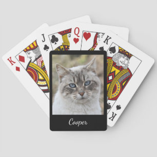 Custom Pet Photo and Name Script Poker Cards