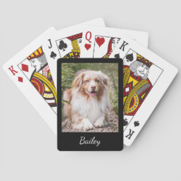 Custom Pet Photo and Name Script Poker Cards