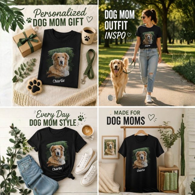 Custom Pet Photo and Name T-Shirt (Custom Pet Photo and Name T-Shirt)