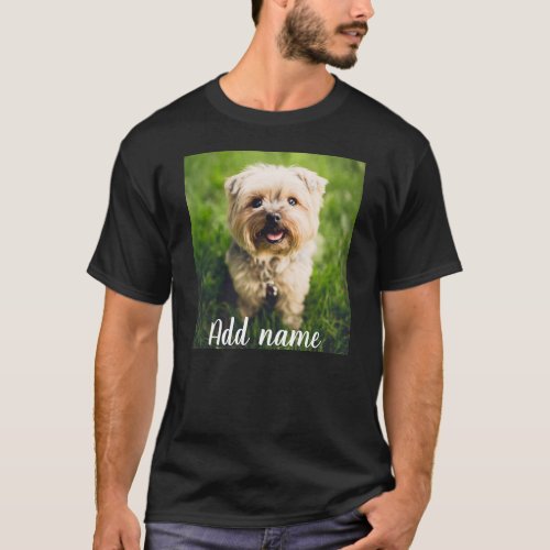 Custom Pet Photo And Name T_Shirt