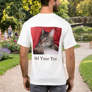 Custom pet Photo And Optional Text Personalized T-Shirt
