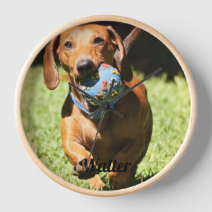 Custom Pet Photo and Text   Clock
