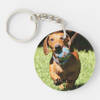 Custom Pet Photo and Text Keychain
