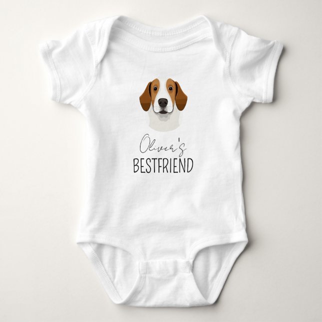 Custom Pet Photo Baby Bodysuit Personalized Infant (Front)