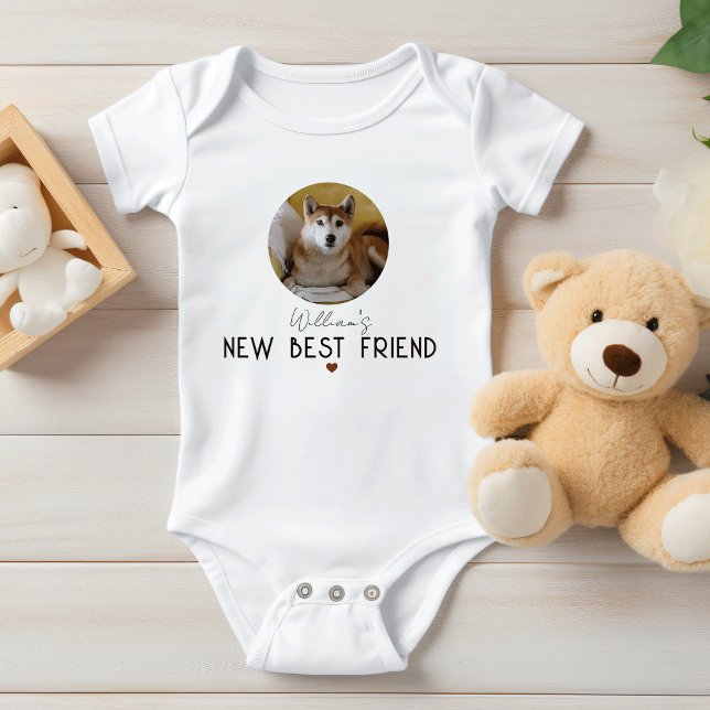 Custom Pet  Photo Baby - Personalized Dog Friend Bodysuit (Creator Uploaded)