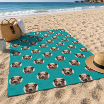 Custom Pet Photo Beach Towel