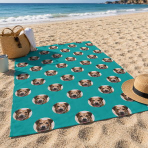 Custom Pet Photo Beach Towel