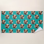 Custom Pet Photo Beach Towel<br><div class="desc">Fun gift for any pet lover. Simply upload your pets photo for this fun beach towel.</div>