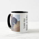 Custom Pet Photo Black White Coffee Mug
