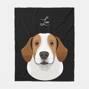 Custom Pet Photo Blanket, Personalized Dog Portrai