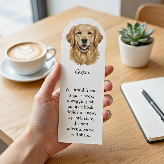 Custom Pet Photo Bookmark with Name & Poem (Your reading buddy.)