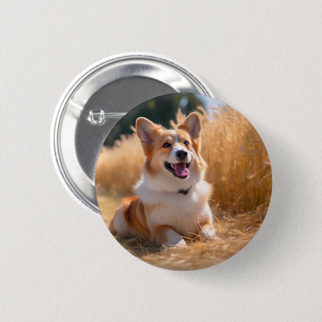 Custom Pet Photo Button (Front & Back)