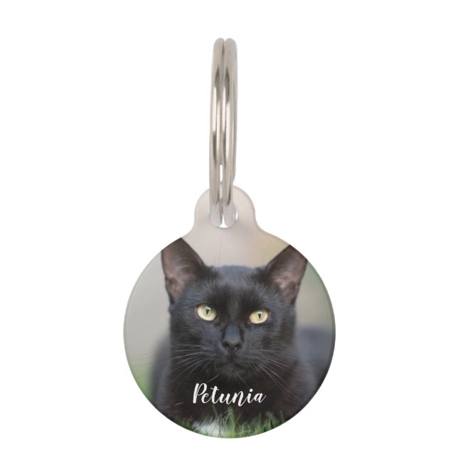 Custom Pet Photo Button ID Tag (Front)