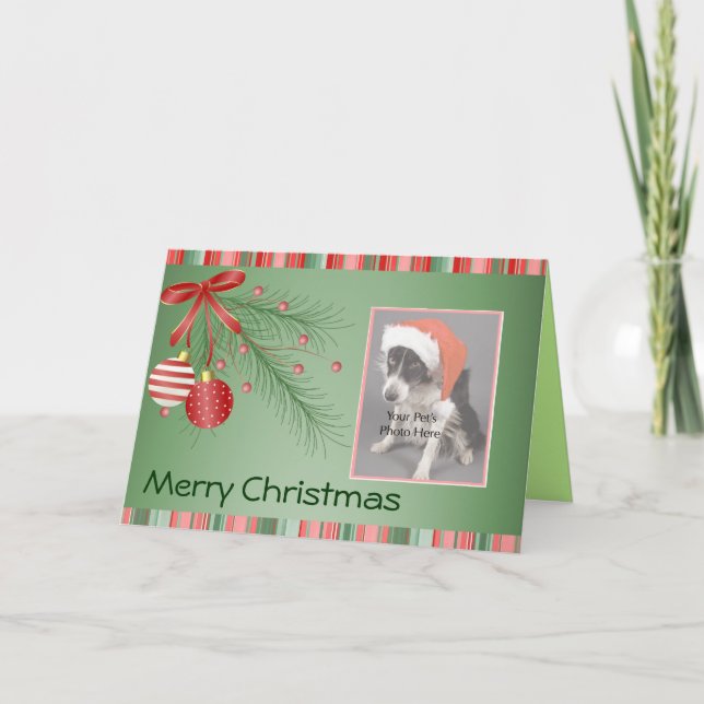Custom Pet Photo Christmas cards (Front)