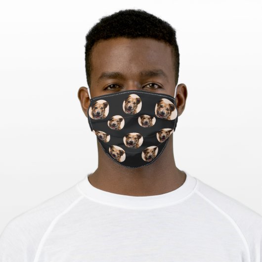 Custom Pet Photo Cloth Face Mask (Worn)