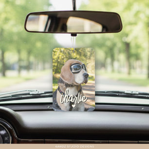 Custom Pet Photo Cool Dog Name Air Freshener